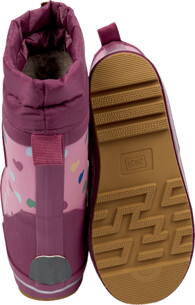 Gummistiefel mit Herz-Muster, lila, Gr. 28/29, 1 St