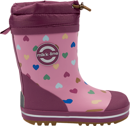 Gummistiefel mit Herz-Muster, lila, Gr. 28/29, 1 St