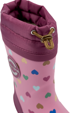 Gummistiefel mit Herz-Muster, lila, Gr. 28/29, 1 St