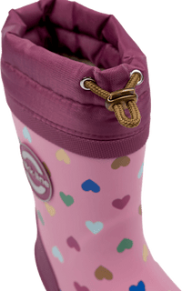 Gummistiefel mit Herz-Muster, lila, Gr. 28/29, 1 St