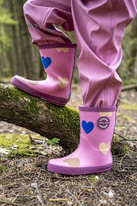 Gummistiefel mit Herz-Muster, rosa, Gr. 28/29, 1 St
