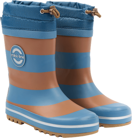 Rubberen laarzen met trekkoord, blauw &amp; bruin, maat 26/27, 1 stuk