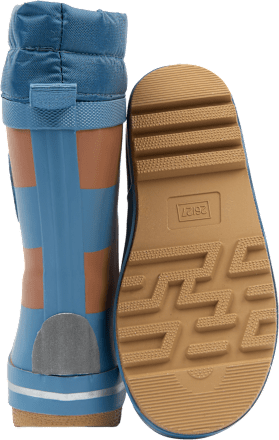 Rubberen laarzen met trekkoord, blauw &amp; bruin, maat 26/27, 1 stuk