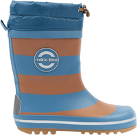 Rubberen laarzen met trekkoord, blauw &amp; bruin, maat 26/27, 1 stuk