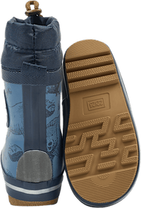 Rubberen laarzen met bosdierenpatroon, blauw, maat 24/25, 1 stuk