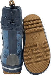 Rubberen laarzen met bosdierenpatroon, blauw, maat 24/25, 1 stuk