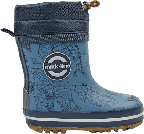 Rubberen laarzen met bosdierenpatroon, blauw, maat 24/25, 1 stuk