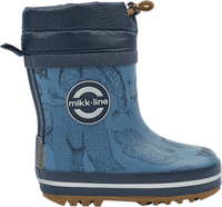 Rubberen laarzen met bosdierenpatroon, blauw, maat 24/25, 1 stuk