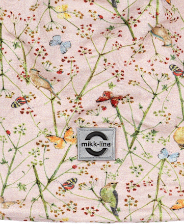 Mütze mit Schmetterling-Muster, beige, Gr. 98/104, 1 St