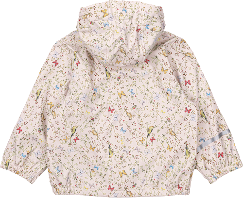 Regenjas gevoerd met vlinderpatroon, beige, maat 122/128, 1 stuk