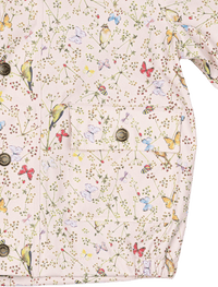 Regenjas gevoerd met vlinderpatroon, beige, maat 122/128, 1 stuk