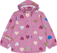 Regenjacke mit Herz-Muster, rosa, Gr. 110/116, 1 St