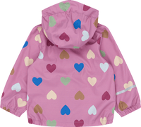 Regenjacke mit Herz-Muster, rosa, Gr. 110/116, 1 St