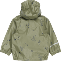 Regenjacke mit Kapuze & Pilz-Muster, grün, Gr.  98/104, 1 St