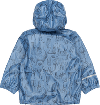Regenjacke mit Kapuze & Waldtier-Muster, blau, Gr.  98/104, 1 St