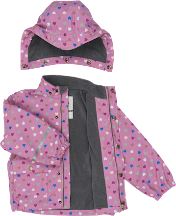 Regenjacke mit Punkte-Muster, lila, Gr. 122/128, 1 St