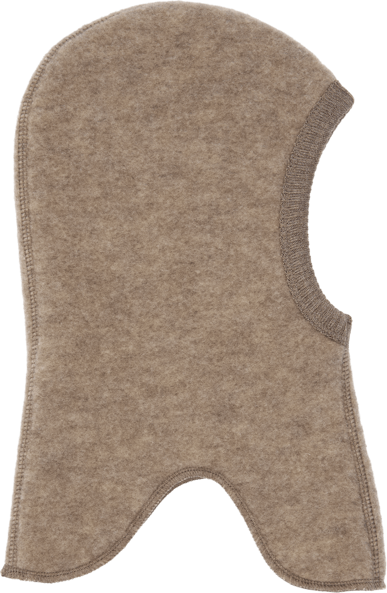 Bonnet à enfiler Mikk-Line en laine mérinos, marron, taille 98/104, 1 pièce