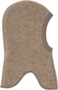 Bonnet à enfiler Mikk-Line en laine mérinos, marron, taille 98/104, 1 pièce