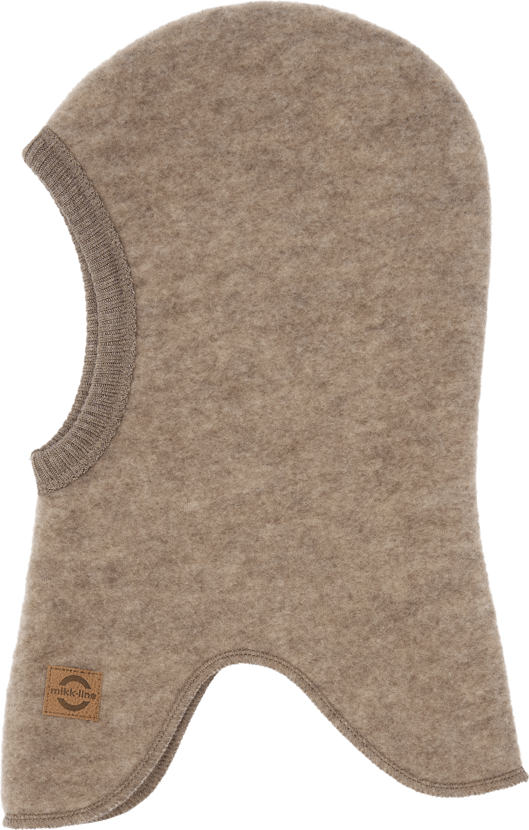 Bonnet à enfiler Mikk-Line en laine mérinos, marron, taille 98/104, 1 pièce