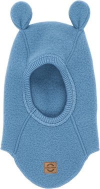 Merinowol muts met oren, blauw, maat 86/92, 1 stuk