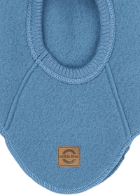 Merinowol muts met oren, blauw, maat 86/92, 1 stuk