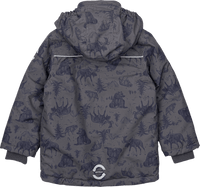 Schneejacke mit Fleece-Futter & Wald-Muster, grau, Gr. 122/128, 1 St