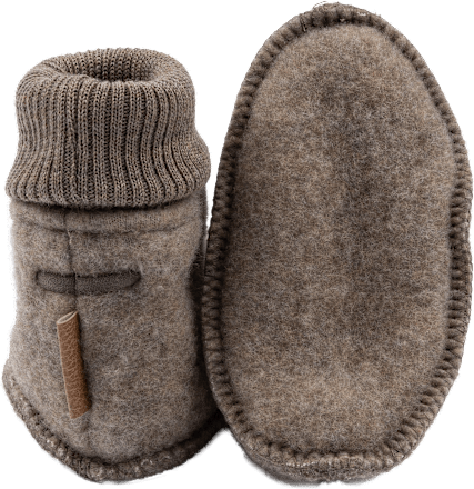 Schuhe mit Merinowolle, braun, Gr. 62/68, 1 St