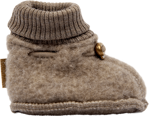 Schuhe mit Merinowolle, braun, Gr. 74/80, 1 St