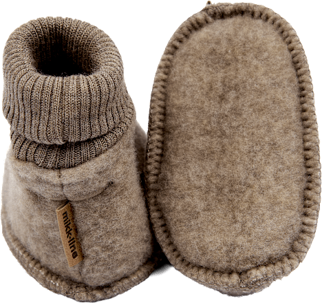 Schuhe mit Merinowolle, braun, Gr. 74/80, 1 St