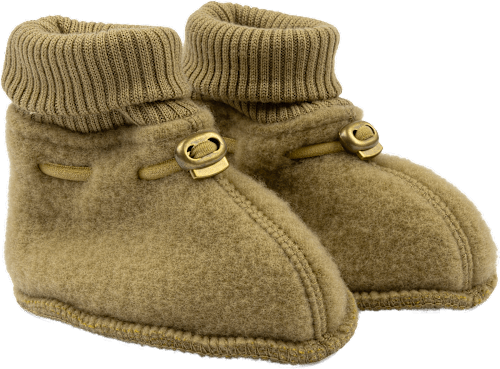 Schoenen met merinowol, kaki, maat 74/80, 1 stuk