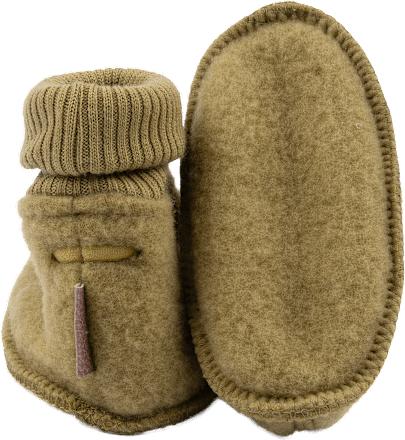Schoenen met merinowol, kaki, maat 74/80, 1 stuk