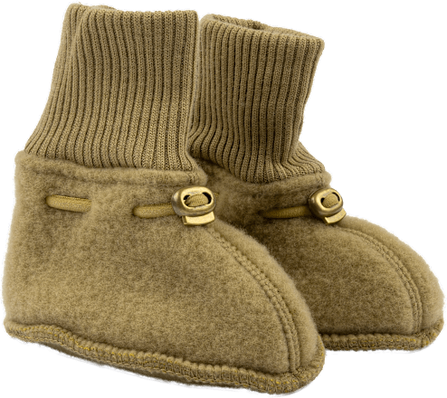 Schoenen met merinowol, kaki, maat 74/80, 1 stuk
