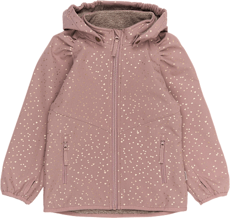 Softshelljacke mit Herz-Muster, mauve, Gr. 110/116, 1 St Mikk-Line