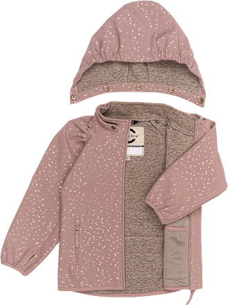 Softshelljacke mit Herz-Muster, mauve, Gr. 110/116, 1 St Mikk-Line