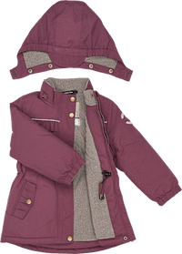 Winterjacke mit Rüschen-Details, lila, Gr. 110/116, 1 St