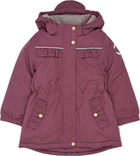Winterjacke mit Rüschen-Details, lila, Gr. 110/116, 1 St