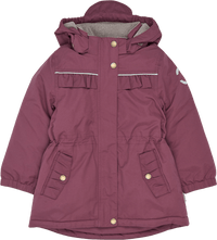 Mikk-Line Winterjacke mit Rüschen-Details, lila, Gr. 122/128, 1 St