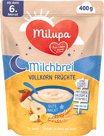 Abendbrei Milch Vollkorn Früchte Gute Nacht ab dem 6. Monat, 400 g