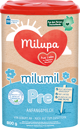 Anfangsmilch Pre Milumil von Geburt an, 800 g