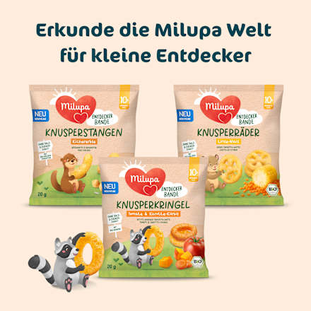 Babysnack Knusperkringel Tomate & Karotte-Kürbis ab 10+ Monaten, 20 g