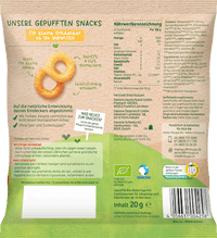 Babysnack Knusperkringel Tomate & Karotte-Kürbis ab 10+ Monaten, 20 g