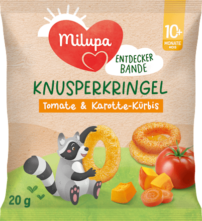 Babysnack Knusperkringel Tomate & Karotte-Kürbis ab 10+ Monaten, 20 g