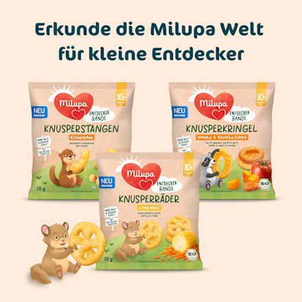 Babysnack Knusperräder Linse-Mais ab 10+ Monaten, 20 g