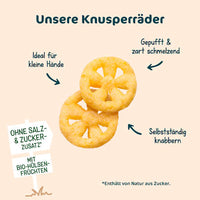 Babysnack Knusperräder Linse-Mais ab 10+ Monaten, 20 g