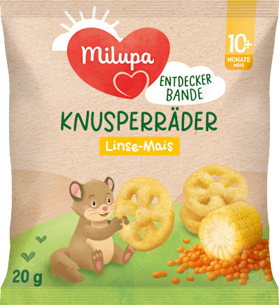 Babysnack Knusperräder Linse-Mais ab 10+ Monaten, 20 g