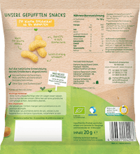 Babysnack Knusperstangen Kichererbse ab 10+ Monaten, 20 g