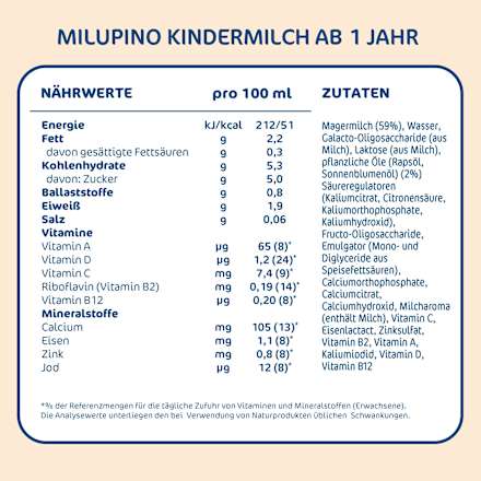 Kindermilch Milupino ab 1 Jahr, 1 l