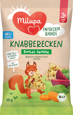 Kindersnack Knabberecken buntes Gemüse ab 3+ Jahren, 30 g
