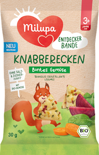 Kindersnack Knabberecken buntes Gemüse ab 3+ Jahren, 30 g