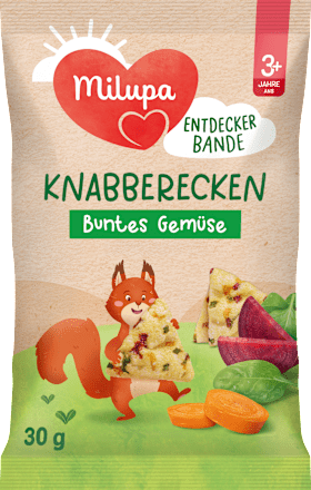 Kindersnack Knabberecken buntes Gemüse ab 3+ Jahren, 30 g